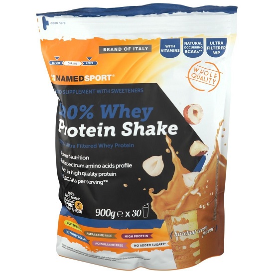 100% WHEY PROTEIN SHAKE HAZELNUT CREAM 900 G - dottorbianchi.it
