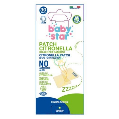 BABYSTAR NATURAL PATCH CITRONELLA 30 PEZZI - dottorbianchi.it