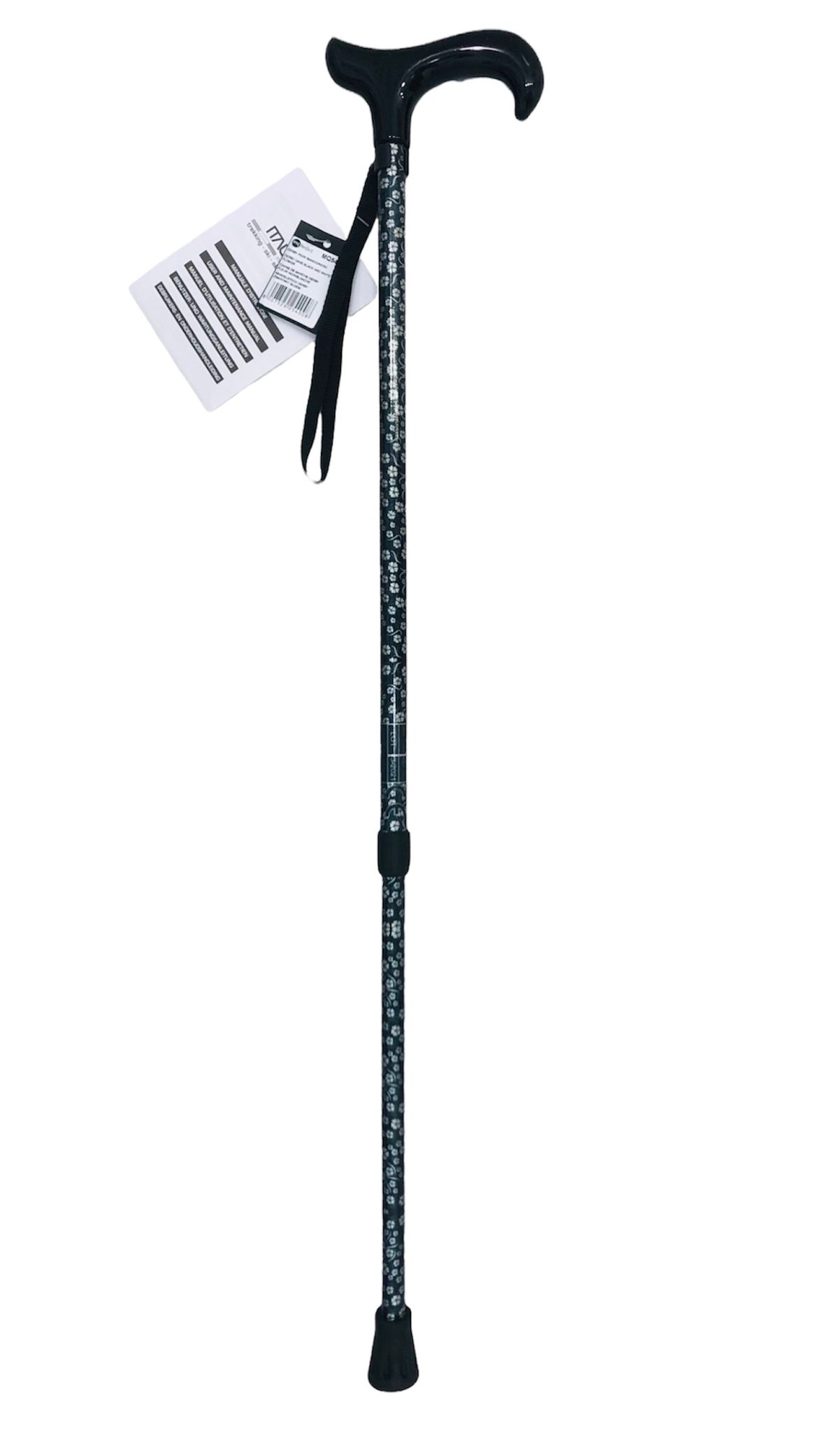BASTONE DERBY FIORI BIANCO/NERO - dottorbianchi.it