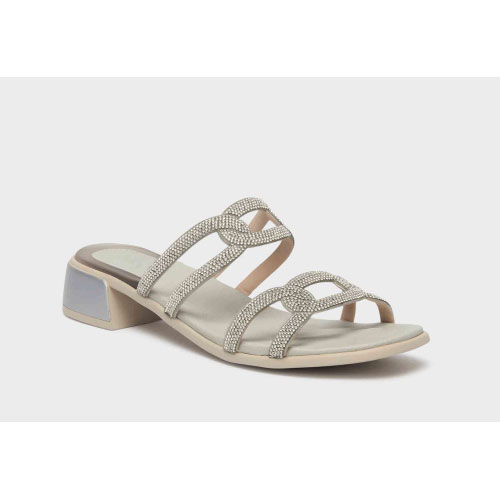 CALZATURA LIPARI MICROFIBRE+STRASS W SILVER 38 - dottorbianchi.it