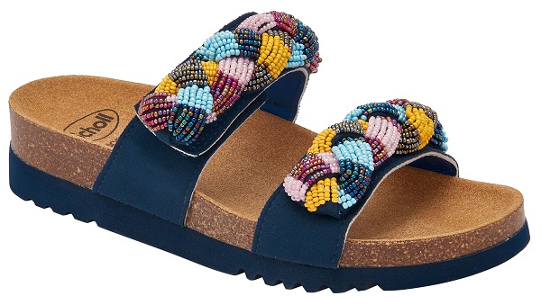 CALZATURA NICE MICROFIBRE+BEADED BRIDE W NAVY BLUE/MULTI 41 - dottorbianchi.it