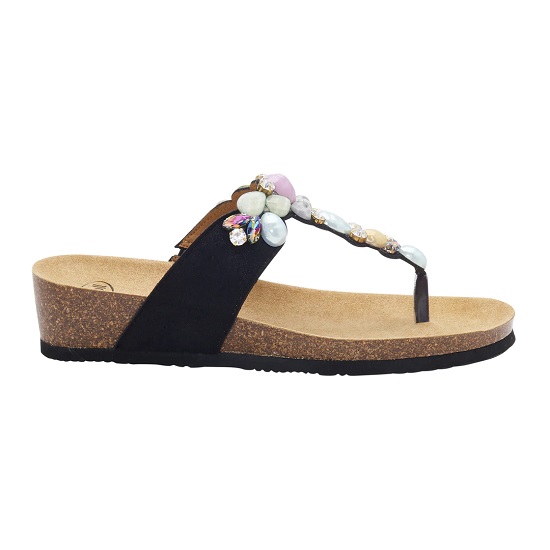 PALAU FLIP-FLOP NERO/MULTICOLOR 36 - dottorbianchi.it