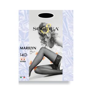 MARILYN 140 SHEER CALZA AUTOREGGENTE NERO 4XL - dottorbianchi.it