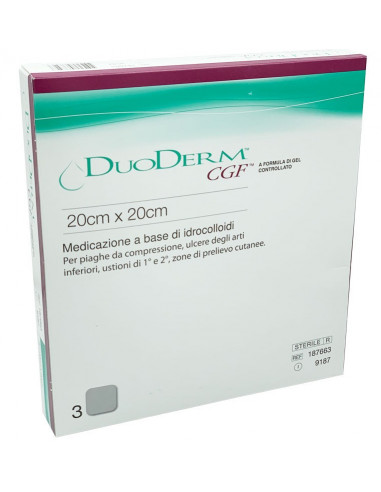 MEDICAZIONE CON IDROCOLLOIDI STERILE SENZA BORDO ADESIVO DUODERM CGF 20X20CM 3 PEZZI - dottorbianchi.it