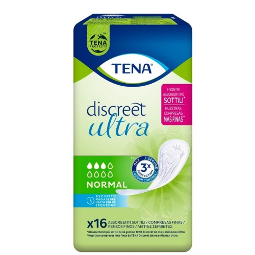 TENA DISCREET ULTRA NORMAL ASSORBENTI 16 PEZZI - dottorbianchi.it