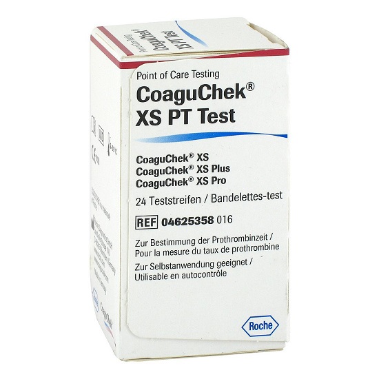 STRISCE REATTIVE PER DISPOSITIVO AUTODIAGNOSTICO COAGUCHEK XS PT TEST 24 PEZZI - dottorbianchi.it