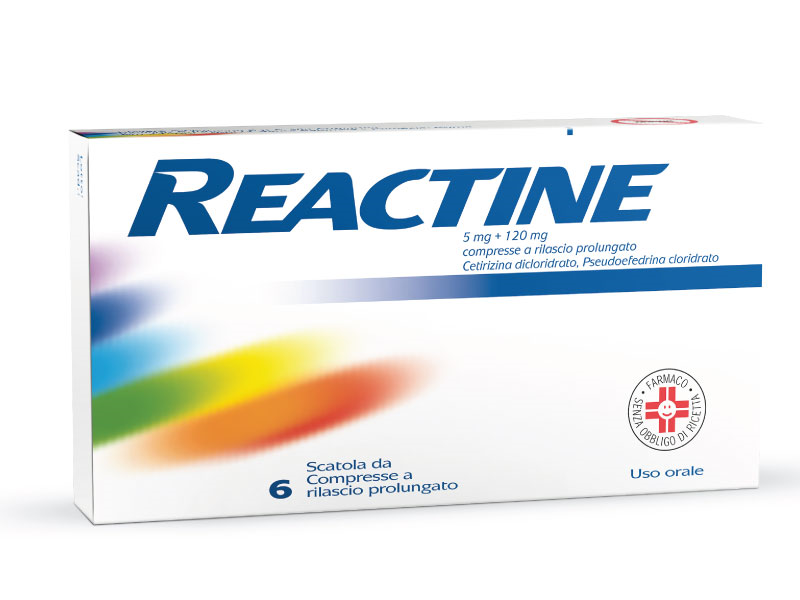 REACTINE*6CPR 5MG+120MG RP - dottorbianchi.it