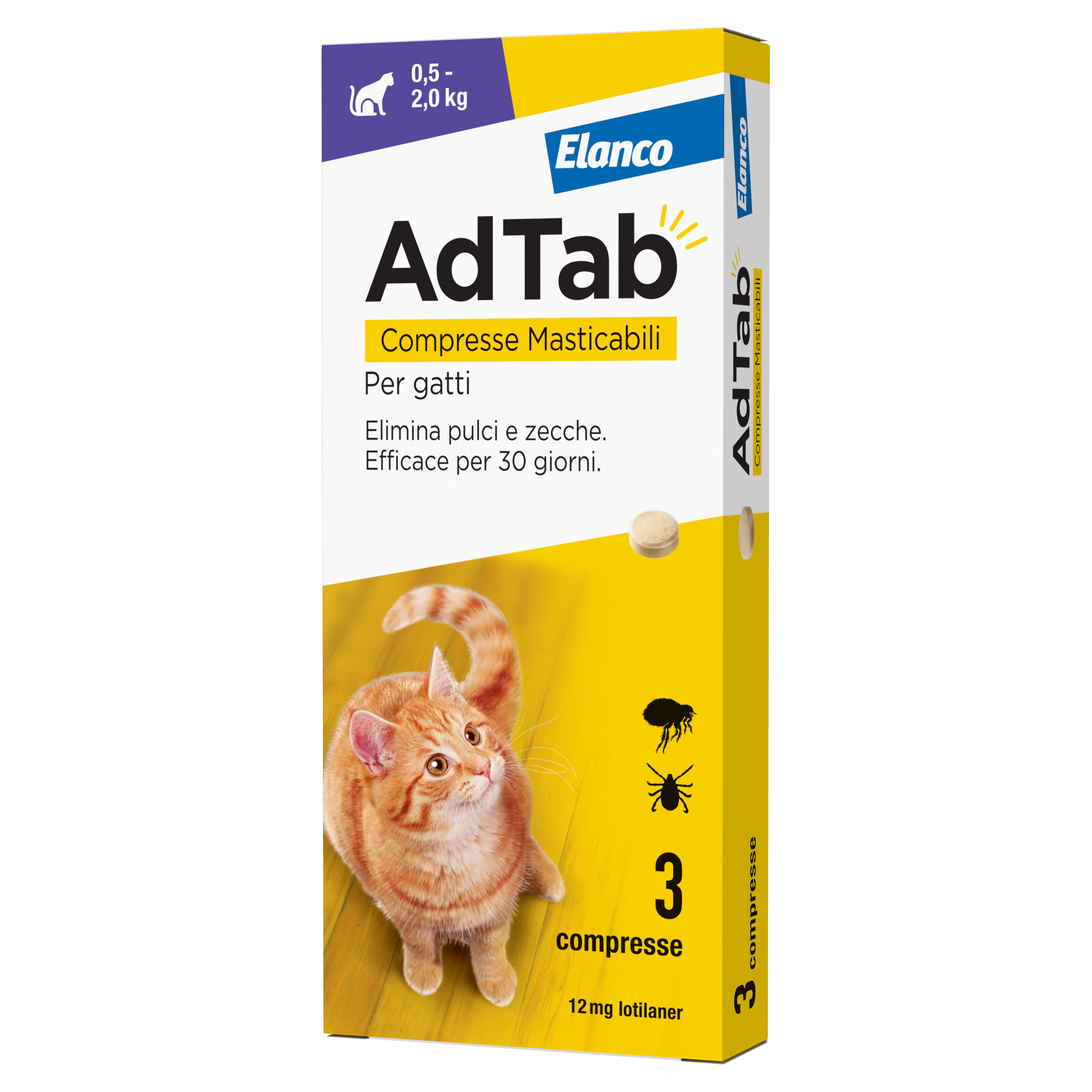 ADTAB*3CPR 12MG GATTI 0,5-2KG - dottorbianchi.it