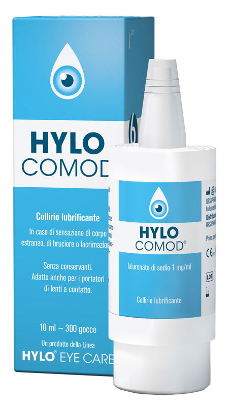 HYLO-COMOD GOCCE OCULARI IALURONATO DI SODIO 0,1%  FLACONCINO 10 ML - dottorbianchi.it