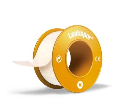 CEROTTO IN ROCCHETTO LEUKOPOR IPOALLERGENICO TESSUTO NON TESSUTO BIANCO 2,5X920 CM CON DISPENSER - dottorbianchi.it