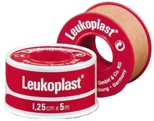 CEROTTO CHIRURGICO PER FISSAGGIO MEDICAZIONI IN ROCCHETTO LEUKOPLAST SUPPORTO VISCOSA COLOR PELLE MASSA ADESIVA CAUCCIU' OSSIDO DI ZINCO 1,25X500CM MUTUABILE - dottorbianchi.it