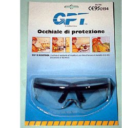 OCCHIALE DI PROTEZIONE LENTE INCOLORE MONOPEZZO CON RIPARO LATERALE ASTINE REGOLABILI - dottorbianchi.it