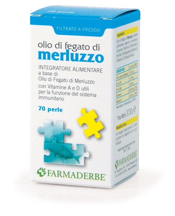 OLIO DI FEGATO DI MERLUZZO 70 PERLE - dottorbianchi.it