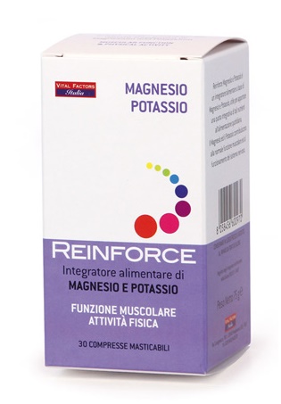 REINFORCE MAGNESIO + POTASSIO 30 COMPRESSE MASTICABILI - dottorbianchi.it