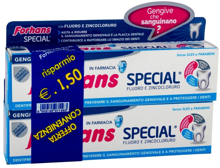 FORHANS SP DENTIF 2X75ML - dottorbianchi.it