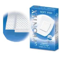GARZA PRONTEX SOFT PAD COMPRESSA 5X7 CM 5 PEZZI - dottorbianchi.it