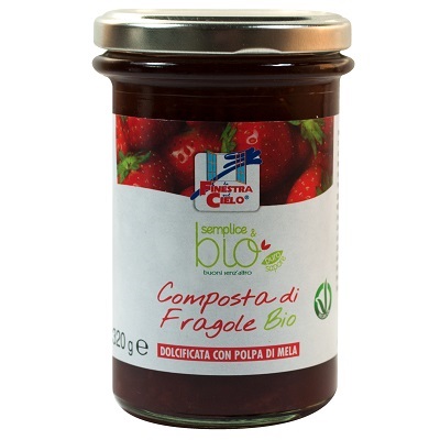 COMPOSTA DI FRAGOLE CON POLPA DI MELA BIO 320 G - dottorbianchi.it