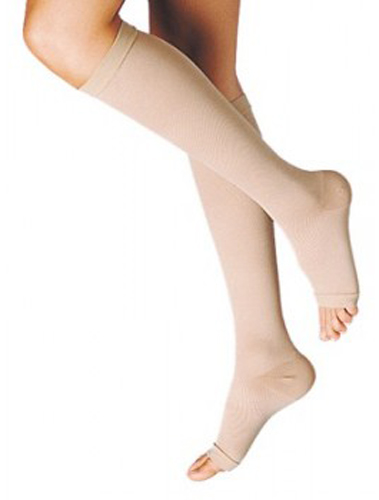GAMBALETTO TERAPEUTICO DUALSAN A COMPRESSIONE DECRESCENTE KKL2 PUNTA APERTA BEIGE UNISEX 4 1 PAIO - dottorbianchi.it
