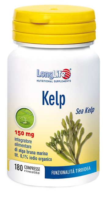 LONGLIFE KELP ALGA BRUNA 180 COMPRESSE - dottorbianchi.it