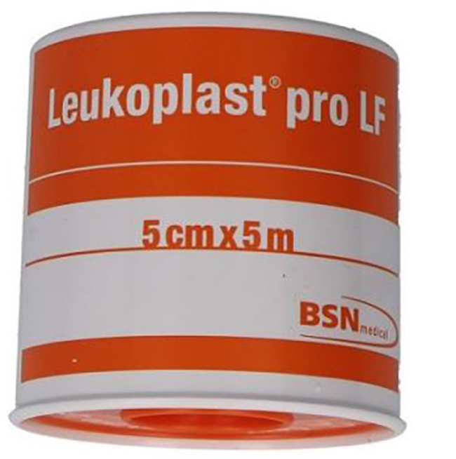 CEROTTO CHIRURGICO PER FISSAGGIO MEDICAZIONI LEUKOPLAST PRO LF SUPPORTO VISCOSA MASSA ADESIVA RESINA SINTETICA LANOLINA OSSIDO DI ZINCO CON LATTICE NATURALE 5X500CM - dottorbianchi.it