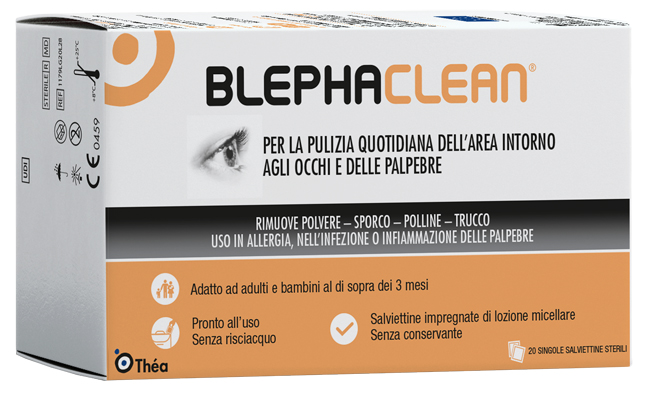 BLEPHACLEAN GARZE OCULARI STERILI A BASE DI ACIDO IALURONICO 20 PEZZI - dottorbianchi.it