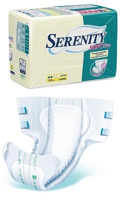 PANNOLONE PER INCONTINENZA SERENITY SOFTDRY FORMATO MAXI TAGLIA MEDIUM 15 PEZZI - dottorbianchi.it