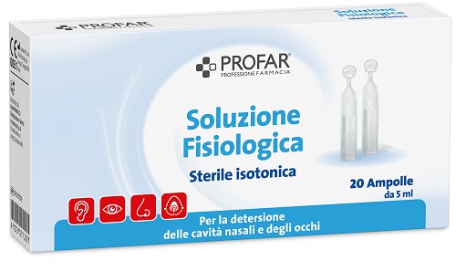 PROFAR SOLUZIONE FISIOLOGICA STERILE ISOTONICA 5 ML 20 AMPOLLE - dottorbianchi.it
