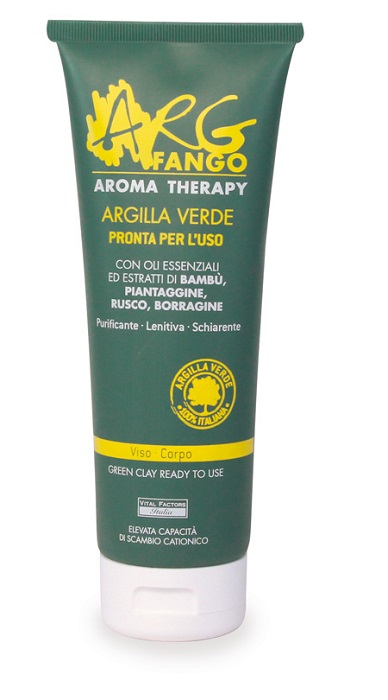 ARGFANGO AROMA THERAPY ARGILLA VERDE PRONTA PER L'USO PER VISO E CORPO 250 ML - dottorbianchi.it