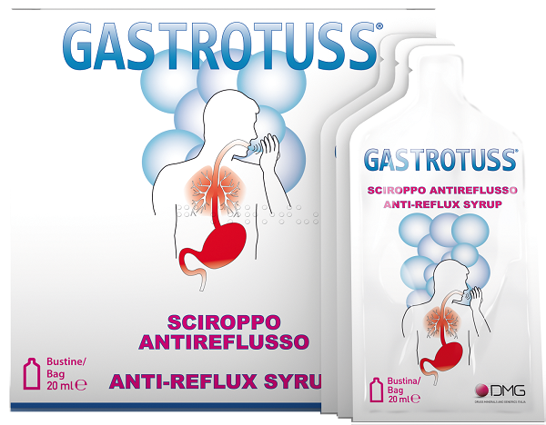 SCIROPPO ANTIREFLUSSO GASTROTUSS 25 BUSTINE MONODOSE 20 ML - dottorbianchi.it