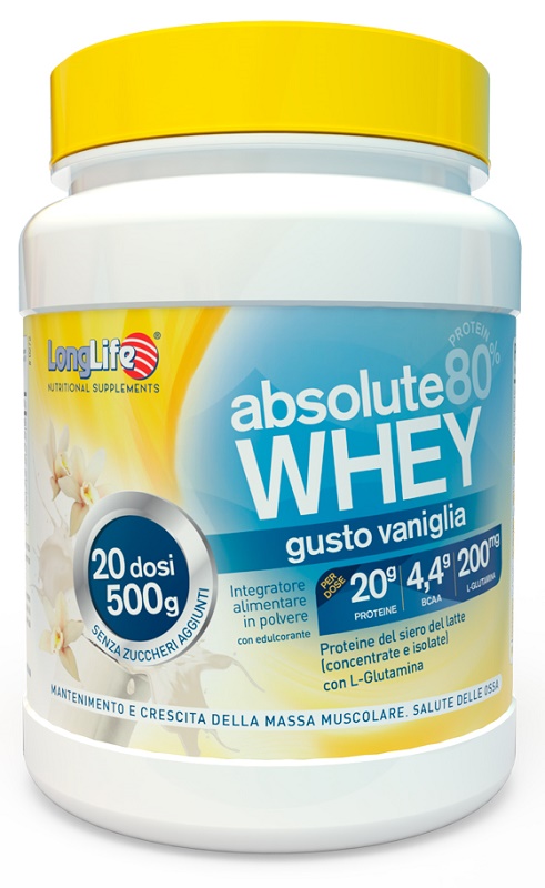 LONGLIFE ABSOLUTE WHEY VANIGLIA 500 G - dottorbianchi.it