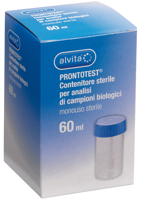CONTENITORE ALVITA PRONTOTEST PER ANALISI DI CAMPIONI BIOLOGICI 60ML - dottorbianchi.it
