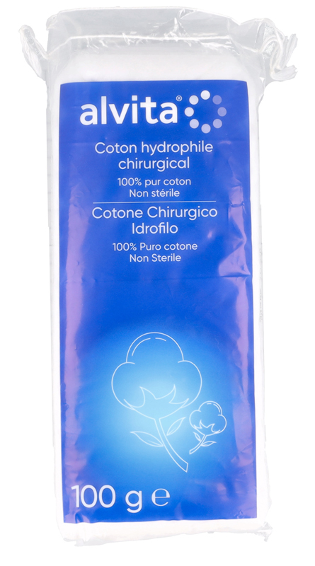 COTONE CHIRURGICO IDROFILO ALVITA 100% PURO COTONE 100 G - dottorbianchi.it