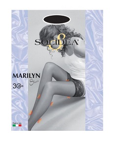 MARILYN 30 SHEER CALZA AUTOREGGENTE BLU SCURO 1 - dottorbianchi.it