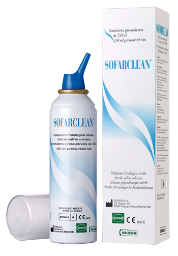 SOLUZIONE FISIOLOGICA SOFARCLEAN 150ML IN BOMBOLETTA PRESSURIZZATA - dottorbianchi.it
