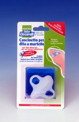 CUSCINETTO PER DITA A MARTELLO REALIZZATO IN GEL DI SILICONEBIANCO SEMITRASPARENTE SAGOMATA PER PROTEGGERE E DISTENDERE LE DITA CONTRATTE IGIENEPIEDE 2 PEZZI - dottorbianchi.it