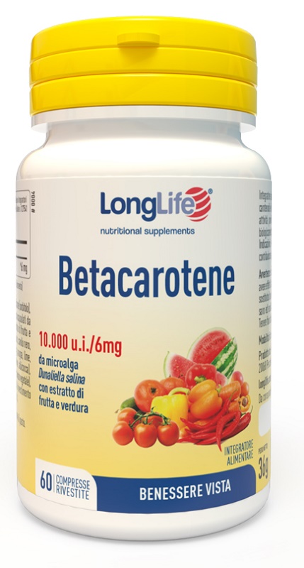 LONGLIFE BETACAROTENE 60 COMPRESSE - dottorbianchi.it