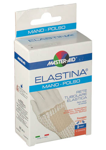 RETE TUBOLARE ELASTICA IPOALLERGENICA MASTER-AID ELASTINA MANO/POLSO 3 MT IN TENSIONE CALIBRO 3 CM - dottorbianchi.it
