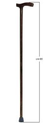 BASTONE IMPUGNATURA ANATOMICA UOMO LEGNO LUCIDO SCURO - dottorbianchi.it