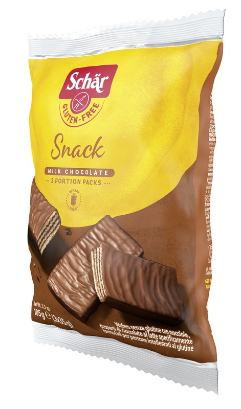 SCHAR SNACK CON CIOCCOLATO AL LATTE E NOCCIOLE 3 WAFER X 35 G - dottorbianchi.it