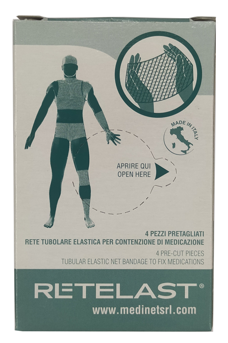 RETE TUBOLARE RETELAST ELASTICA PRETAGLIATA BIANCA PER TESTA O COSCIA 4 PEZZI - dottorbianchi.it