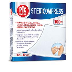 GARZA COMPRESSA IDROFILA PIC STERICOMPRESS 10X10 CM 4 BUSTE  25 PEZZI - dottorbianchi.it
