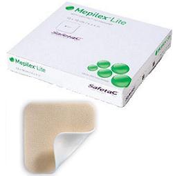 SCHIUMA DI POLIURETANO ASSORBENTE SOTTILE CON STRATO DI CONTATTO IN SILICONE MORBIDO MEPILEX LITE 6X8,5 5 PEZZI - dottorbianchi.it
