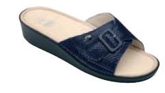 MANGO PELLE STAMPATA NAVY BLUE 37 - dottorbianchi.it