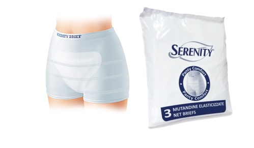 MUTANDINA A RETE PER INCONTINENZA SERENITY PANTY COMFORT L 3 PEZZI - dottorbianchi.it