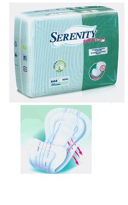 PANNOLONE PER INCONTINENZA SAGOMATO SERENITY SOFTDRY+ ALOE MAXI 30 PEZZI - dottorbianchi.it