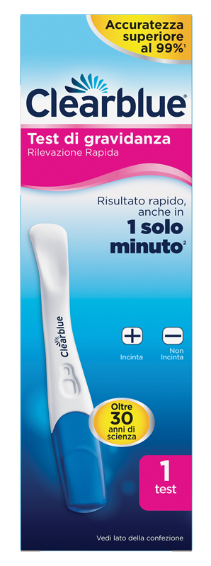 TEST DI GRAVIDANZA CLEARBLUE RILEVAZIONE RAPIDA 1 PEZZO - dottorbianchi.it