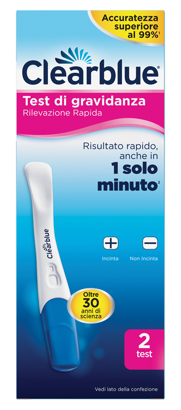 TEST DI GRAVIDANZA CLEARBLUE RILEVAZIONE RAPIDA 2 PEZZI - dottorbianchi.it