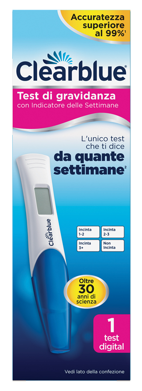 TEST DI GRAVIDANZA CLEARBLUE CON INDICATORE DELLE SETTIMANE 1 PEZZO - dottorbianchi.it