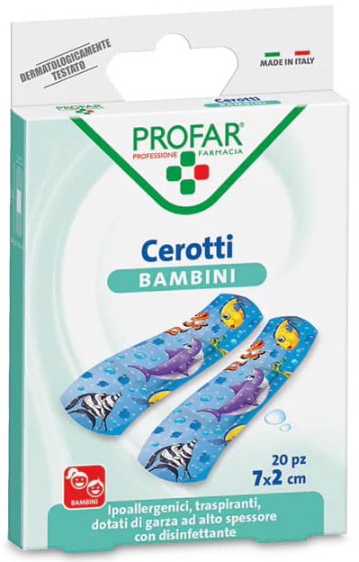 CEROTTO BAMBINI 7X2 CM 20 PEZZI PROFAR - dottorbianchi.it