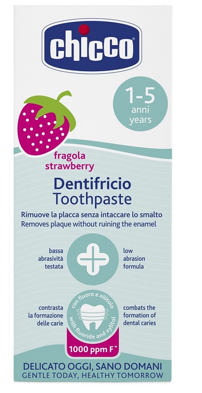 CHICCO DENTIFRICIO FRAGOLA 50 ML 12M+ CON FLUORO - dottorbianchi.it